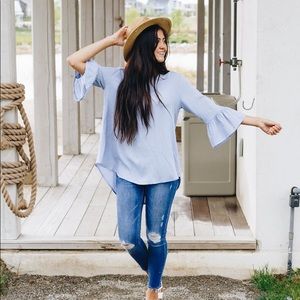 Tops - Trumpet sleeve top Tops - Trumpet sleeve top